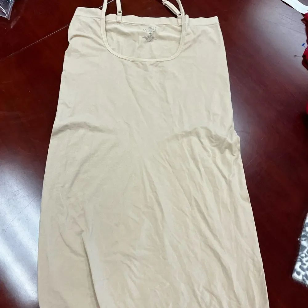 The Secret Agent Collection Nude Open Bust Shaping Slip sz 2X EUC